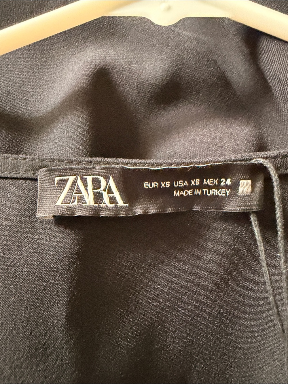 Zara Black Mini Dress with Layered Organza Ruffle Sleeves - Picture 5 of 6